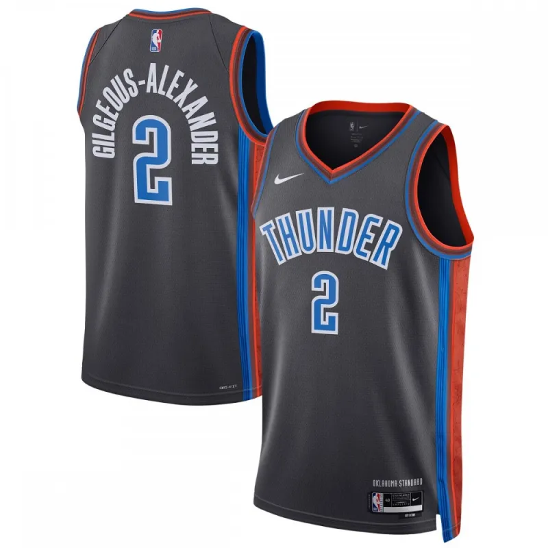 Shai Gilgeous-Alexander Oklahoma City Thunder Nike Unisex 2022/23 Swingman Jersey – City Edition – Gray
