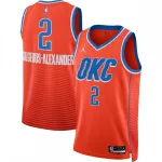 Shai Gilgeous-Alexander Oklahoma City Thunder Jordan Brand 2022/23 Statement Edition Swingman Jersey – Orange