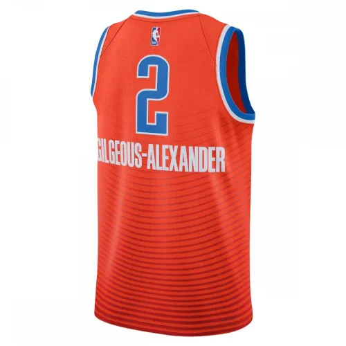 Shai Gilgeous-Alexander Oklahoma City Thunder Jordan Brand 2022/23 Statement Edition Swingman Jersey – Orange