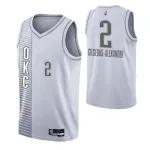 Camisa Swingman da NBA do Oklahoma City Thunder para homem, modelo Alexander #2 da Nike, branca, 2021/22 - Edição City