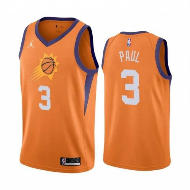Men’s Phoenix Suns Chris Paul #3 Jordan Orange 2020/21 Swingman Jersey – Statement Edition