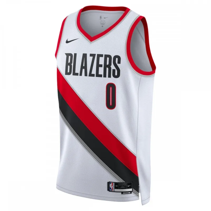 Damian Lillard Portland Trail Blazers Nike unisex 2022/23 Swingman-shirt – Association Edition – Wit