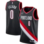 Damian Lillard Portland Trail Blazers Nike 2020/21 Swingman-shirt Zwart - Icon Edition
