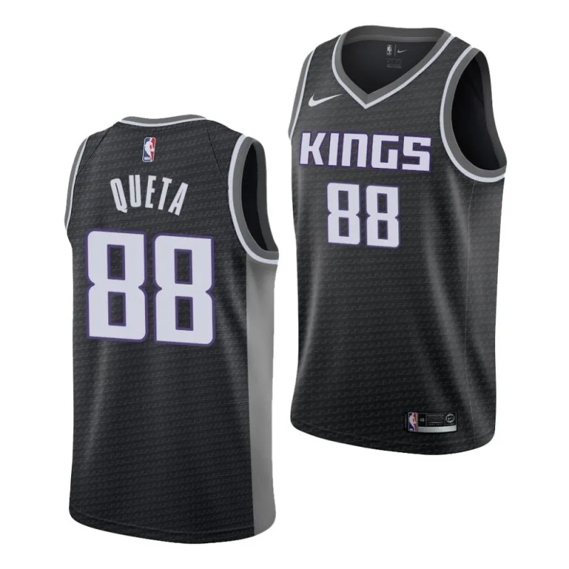 Men’s Sacramento Kings Neemias Queta #88 Nike Black 2021 Swingman Jersey – Statement Edition