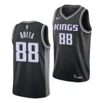 Camisa Swingman dos Sacramento Kings para homem, Neemias Queta #88, Nike, preta, 2021 – Edição Statement