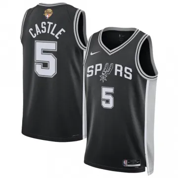 Stephon Castle San Antonio Spurs Nike Black Unisex 2026 NBA Finals Patch Swingman Player Jersey - Icon Edition