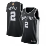 Dylan Harper San Antonio Spurs Nike Black Unisex 2026 NBA Finals Patch Swingman Player Jersey - Icon Edition
