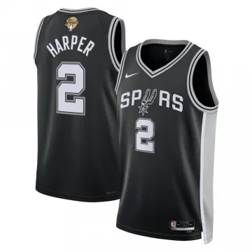 Dylan Harper San Antonio Spurs Nike Black Unisex 2026 NBA Finals Patch Swingman Player Jersey - Icon Edition