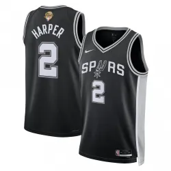 Dylan Harper San Antonio Spurs Nike Black Unisex 2026 NBA Finals Patch Swingman Player Jersey - Icon Edition - product photo Dylan Harper San Antonio Spurs Nike Black Unisex 2026 NBA Finals Patch Swingman Player Jersey - Icon Edition