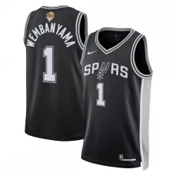 Victor Wembanyama San Antonio Spurs Nike Black Unisex 2026 NBA Finals Patch Swingman Player Jersey - Icon Edition - product photo Victor Wembanyama San Antonio Spurs Nike Black Unisex 2026 NBA Finals Patch Swingman Player Jersey - Icon Edition