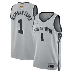 Victor Wembanyama San Antonio Spurs Jordan Brand Silver Unisex 2026 NBA Finals Patch Swingman Jersey - Statement Edition - product photo Victor Wembanyama San Antonio Spurs Jordan Brand zilveren unisex Swingman-shirt met NBA Finals-patch 2026 – Statement Edition