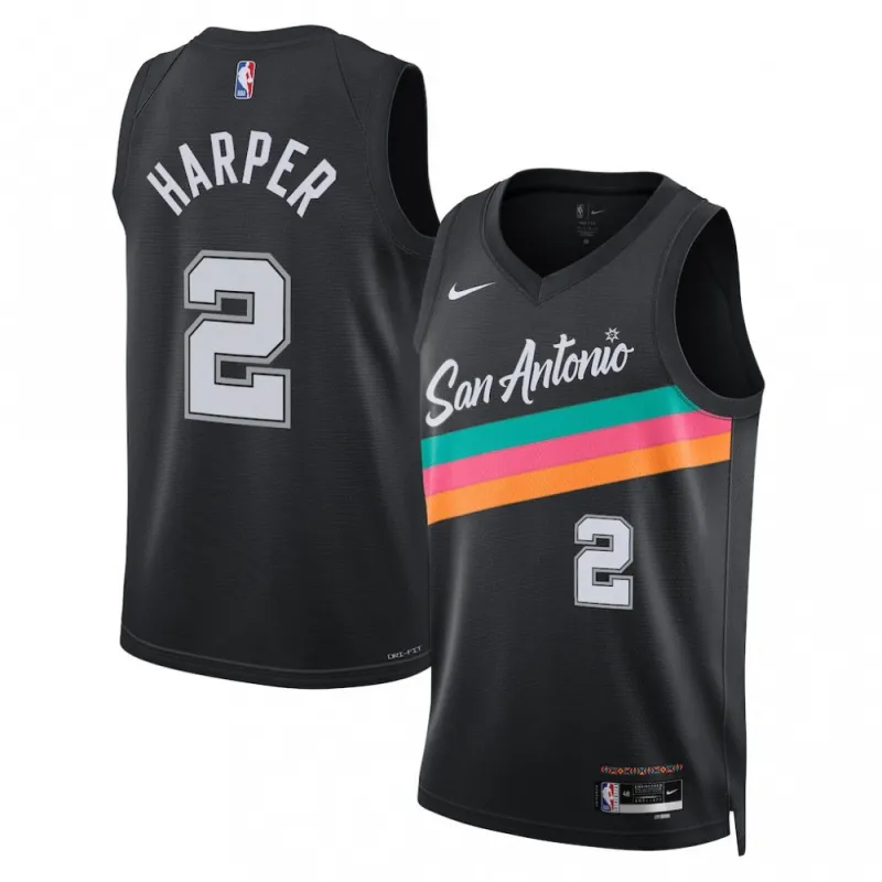 Dylan Harper San Antonio Spurs Nike Unisex 2025/26 Swingman Jersey – Black – City Edition