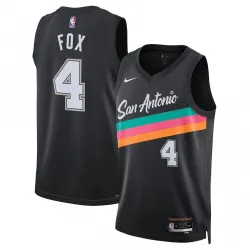 De'Aaron Fox San Antonio Spurs Nike Unisex 2025/26 Swingman Jersey - Black - City Edition - product photo De'Aaron Fox San Antonio Spurs Nike Unisex 2025/26 Swingman Jersey - Black - City Edition