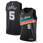 Stephon Castle San Antonio Spurs Nike Unisex 2025/26 Swingman Jersey - Black - City Edition