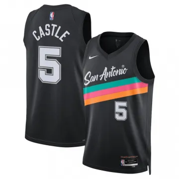 Stephon Castle San Antonio Spurs Nike Unisex 2025/26 Swingman Jersey - Black - City Edition
