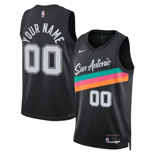 San Antonio Spurs Nike Unisex Black 2025/26 City Edition Swingman Custom Jersey