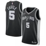 Stephon Castle San Antonio Spurs Nike Unisex Swingman-Spielertrikot – Icon Edition – Schwarz