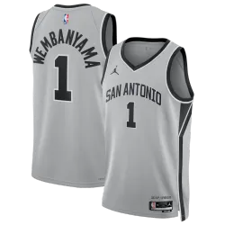 Victor Wembanyama San Antonio Spurs Jordan Brand Unisex Swingman Jersey - Statement Edition - Silver - product photo Victor Wembanyama San Antonio Spurs Jordan Brand Unisex Swingman Jersey - Statement Edition - Silver