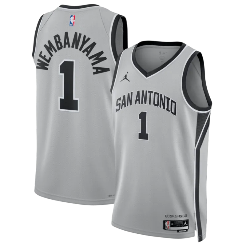 Victor Wembanyama San Antonio Spurs Jordan Brand Unisex Swingman Jersey – Statement Edition – Silver