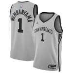 Victor Wembanyama San Antonio Spurs Jordan Brand Unisex Swingman Jersey - Statement Edition - Silver Victor Wembanyama San Antonio Spurs Jordan Brand Unisex Swingman Jersey – Statement Edition – Silver