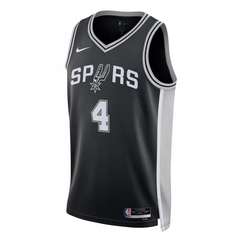 De’Aaron Fox San Antonio Spurs Nike Unisex Swingman Player Jersey – Icon Edition – Black