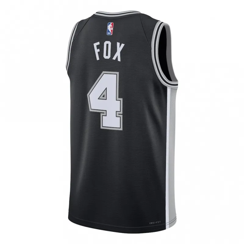 De’Aaron Fox San Antonio Spurs Nike Unisex Swingman Player Jersey – Icon Edition – Black