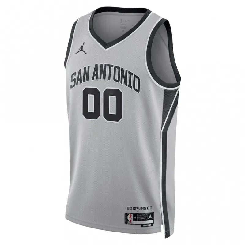 San Antonio Spurs Jordan Brand Unisex Swingman Custom Jersey – Statement Edition – Silver