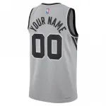 San Antonio Spurs Jordan Brand Unisex Swingman Custom Jersey – Statement Edition – Silver