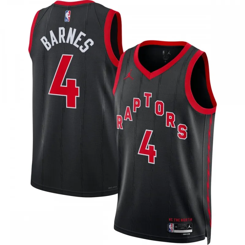 Scottie Barnes Toronto Raptors Jordan Brand 2022/23 Replica Swingman Jersey – Statement Edition – Black