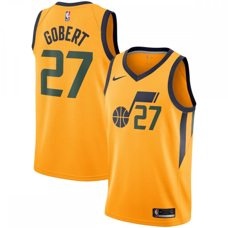 Camiseta Swingman de réplica de Rudy Gobert (Utah Jazz) de Nike – Edición «Statement» – Dorada
