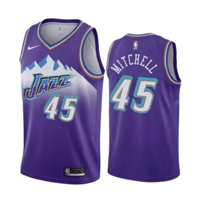 Utah Jazz Herren-Trikot „Donovan Mitchell #45 Hardwood Classics 2019/20“ – Classic Edition