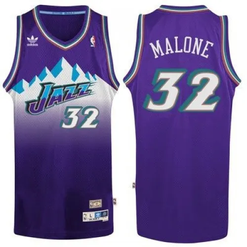 Camisa Swingman da NBA do Utah Jazz, Karl Malone, #32, Adidas, roxa, 1996/97