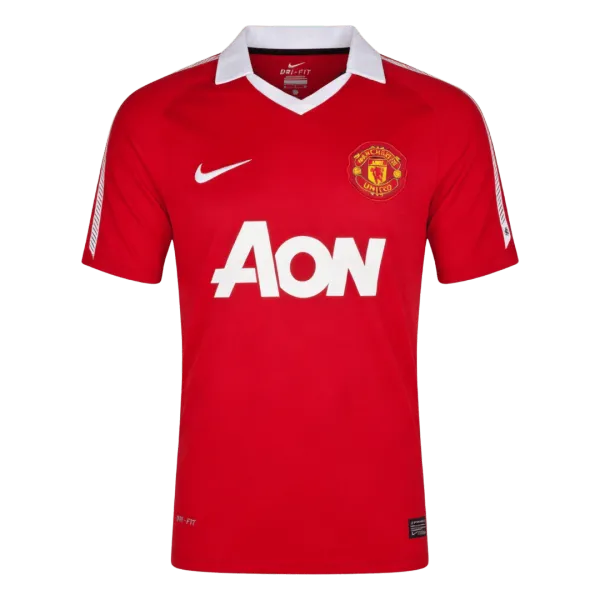 2010/11 Manchester United Home Retro Jersey - A-Grade Quality Detail View