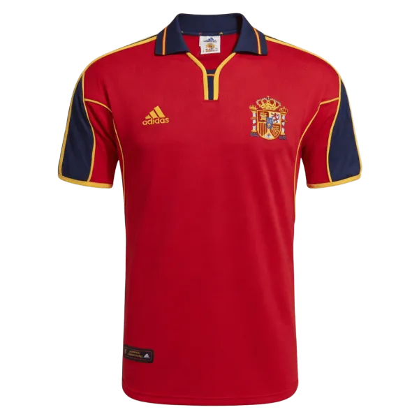 2000 Spain Home Retro Jersey - A-Grade Quality Detail View
