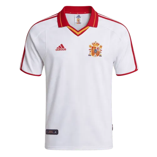 Camiseta retro de la selección española de 2000 para partidos fuera de casa