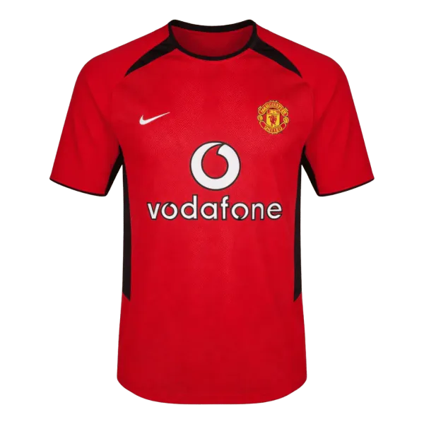 2002/04 Manchester United Home Retro Jersey - A-Grade Quality Detail View