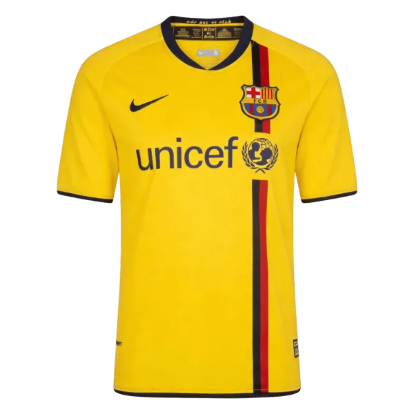 Camiseta retro de visitante del Barcelona de la temporada 2008/09 - Calidad de grado A. Vista detallada