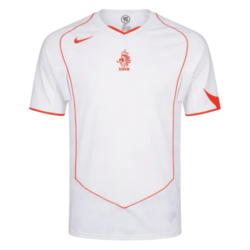 Camisola retro da seleção dos Países Baixos para jogos fora de casa de 2004