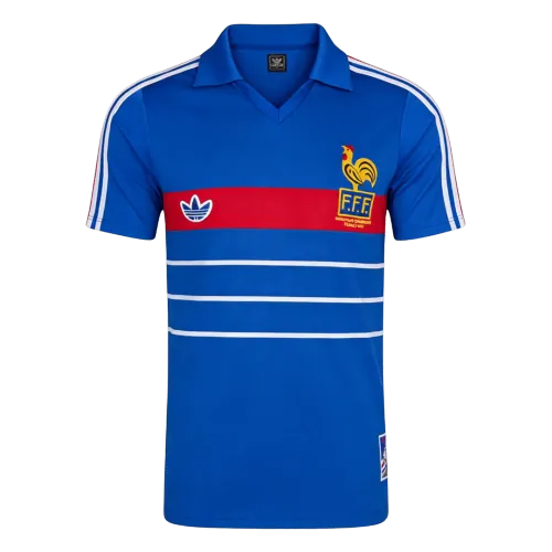 Maillot rétro domicile de l'équipe de France 1984
