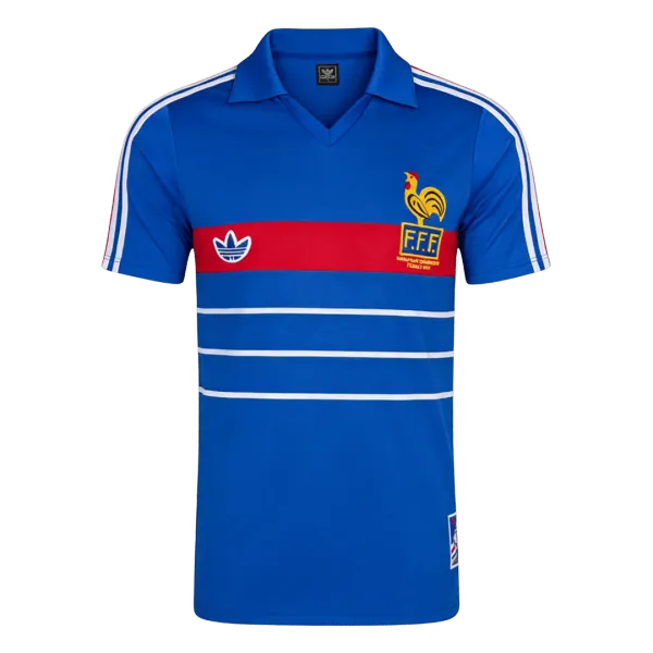 1984 France Home Retro Jersey - A-Grade Quality Detail View