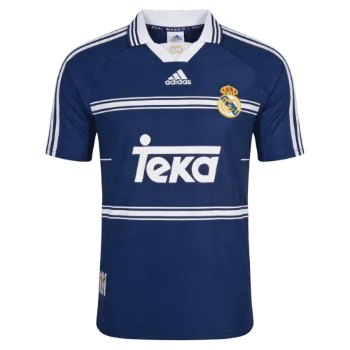 Camiseta retro de visitante del Real Madrid de la temporada 1998/99