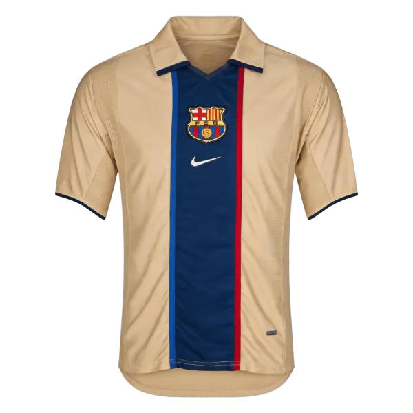 2001/03 Barcelona Away Retro Jersey - A-Grade Quality Detail View
