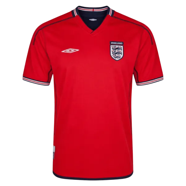 2002 England Away Retro Jersey - A-Grade Quality Detail View