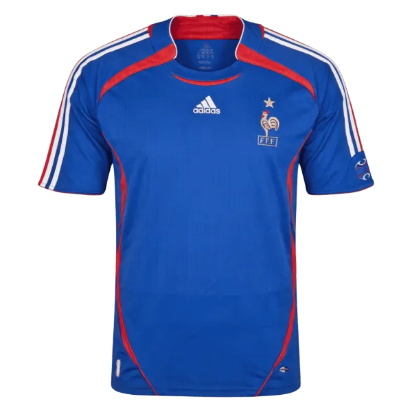 2006 France Home Retro Jersey - A-Grade Quality Detail View