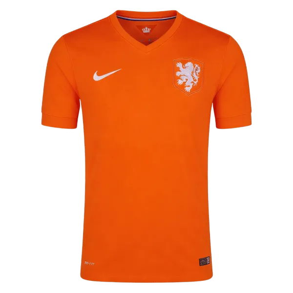 2014 Netherlands Home Retro Jersey - A-Grade Quality Detail View