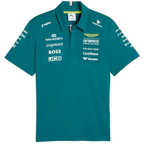 Polo da equipa Aston Martin Cognizant de F1 2026, verde