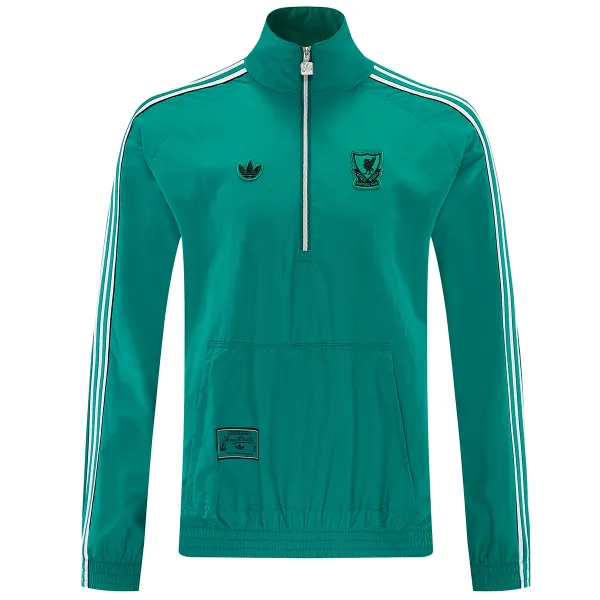 2026 Liverpool Windbreaker Jacket Green - A-Grade Quality Detail View