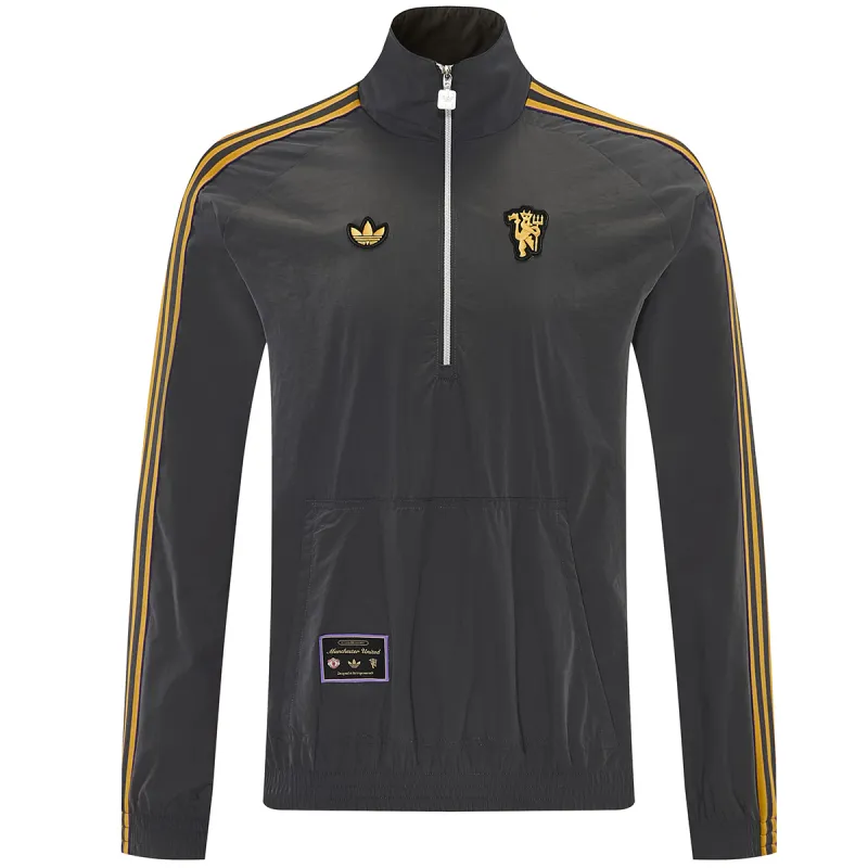 2026 Manchester United Windbreaker Jacket Gray