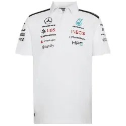 Polo blanc de l'écurie Mercedes AMG Petronas F1 2026
