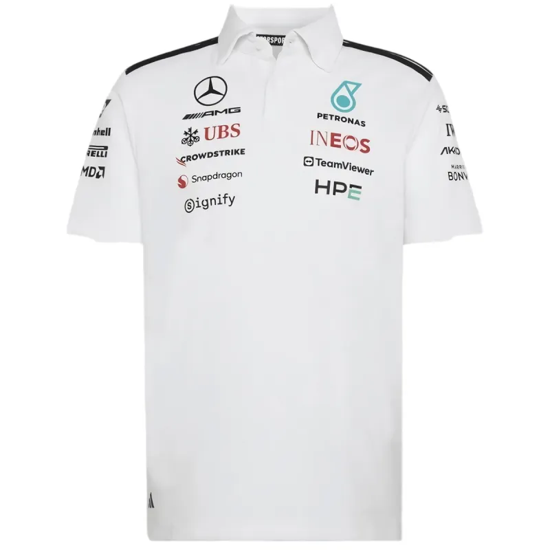 Mercedes AMG Petronas F1 2026 Team Polo White